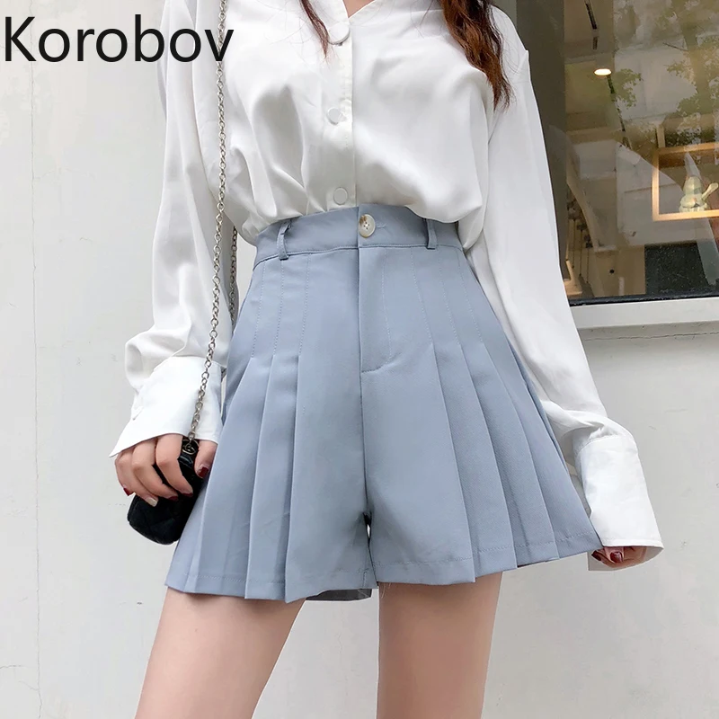 Korobov Vintage Pleated A Line Wide Leg Shorts Women 2019 Summer New High Waist Preppy Style Chiffon Solid Short Shorts 77895
Korobov Vintage Pleated A Line Wide Leg Shorts Women 2019 Summer New High Waist Preppy Style Chiffon Solid Short Shorts 77895