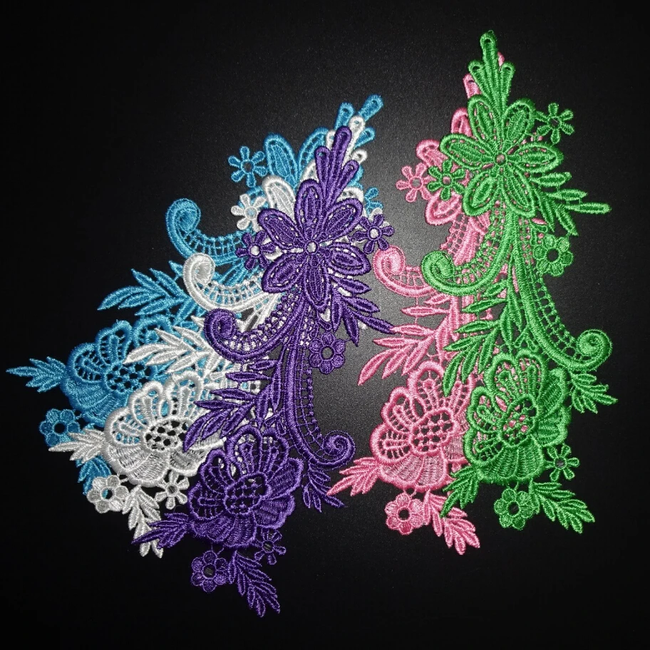 2pcs green purple yellow gray pink flower lace applique embroidery wedding patches dance costumes Dress Decor Sewing Applique
2pcs green purple yellow gray pink flower lace applique embroidery wedding patches dance costumes Dress Decor Sewing Applique
