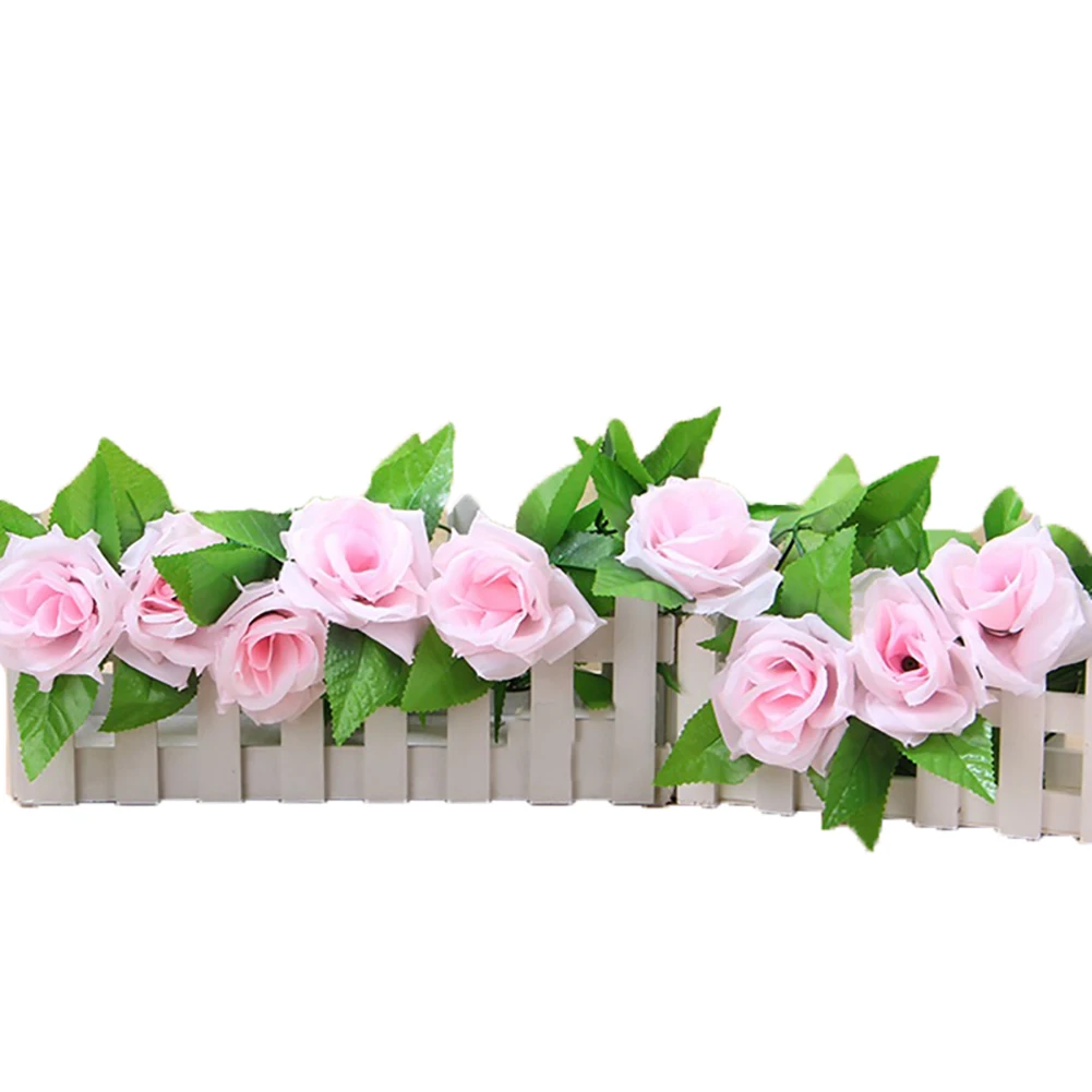 1Pc Silk Rose Vine Realistic Hanging Garland With Leaves Artificial Flowers Plants For Hotel Wedding Home Party Garden Craft Art
1Pc Silk Rose Vine Realistic Hanging Garland With Leaves Artificial Flowers Plants For Hotel Wedding Home Party Garden Craft Art