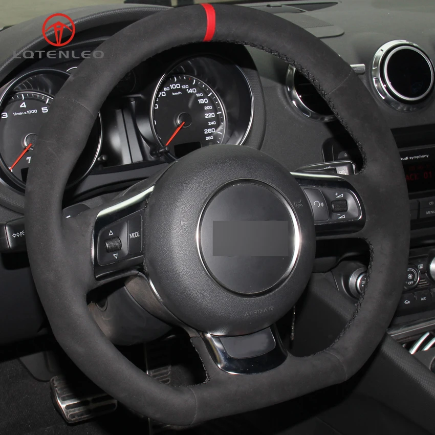 LQTENLEO Black Suede DIY Hand-stitched Car Steering Wheel Cover for Audi TT 2008-2013
LQTENLEO Black Suede DIY Hand-stitched Car Steering Wheel Cover for Audi TT 2008-2013
