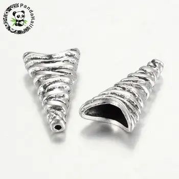 Tibetan Style Cone Alloy Bead Caps, Antique Silver Color, 24x12x6mm, Hole: 1mm & 3.5x9mm
Tibetan Style Cone Alloy Bead Caps, Antique Silver Color, 24x12x6mm, Hole: 1mm & 3.5x9mm