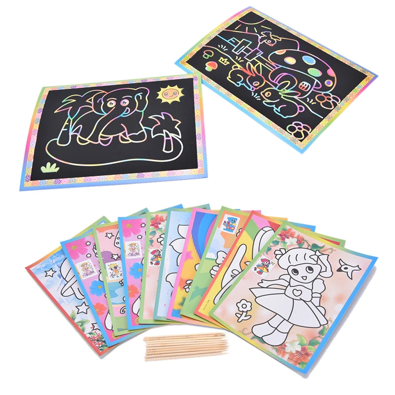 2017 Colorful Magic Scratch Drawing Art Painting Paper Kids Educational Stick Toys 12.7* 17.2cm
2017 Colorful Magic Scratch Drawing Art Painting Paper Kids Educational Stick Toys 12.7* 17.2cm