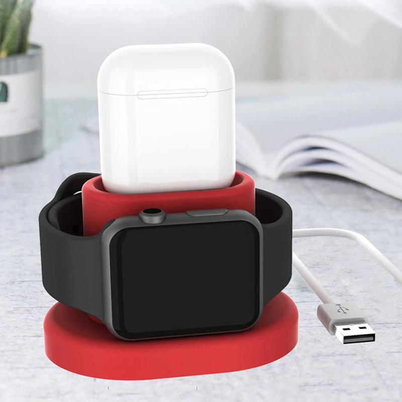 2 In 1 Charger Dock Stand Station for Airpods for AirPods for Apple watch High Quality Silicone Anti-lost Holder Accessories
2 In 1 Charger Dock Stand Station for Airpods for AirPods for Apple watch High Quality Silicone Anti-lost Holder Accessories