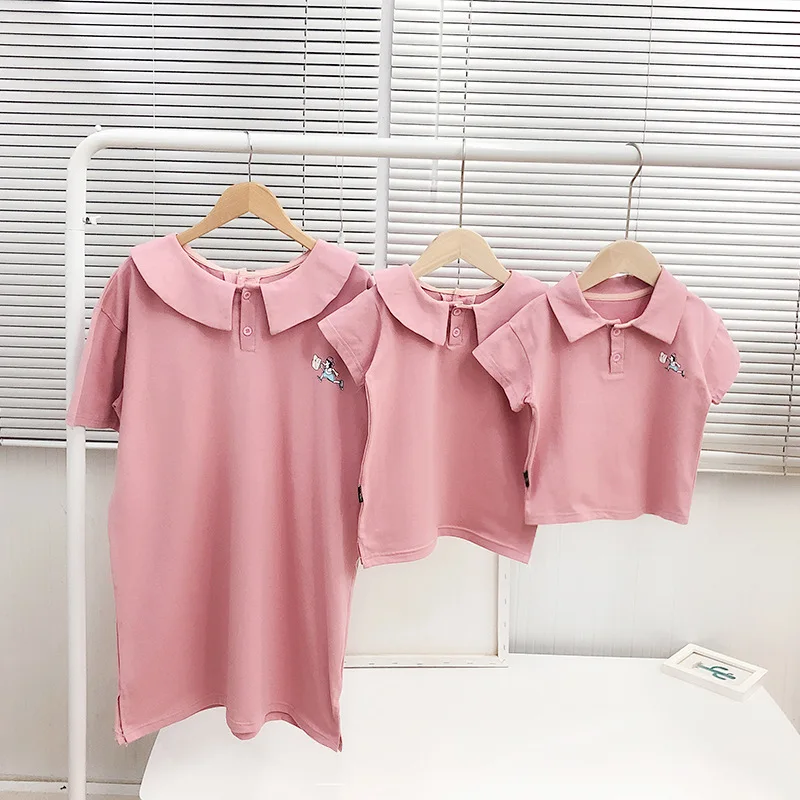 Matching Family Outfits Cotton Mother Daughter Dresses Mommy and Son Clothes Brother T-shirt Sister Dress Family Clothing Summer
Matching Family Outfits Cotton Mother Daughter Dresses Mommy and Son Clothes Brother T-shirt Sister Dress Family Clothing Summer