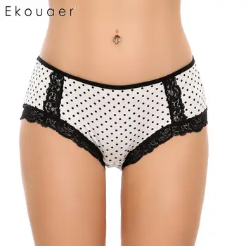 Ekouaer 3pcs/pack Women Briefs Lingerie Panties Stretch Dot Lace Patchwork Sleepwear Sexy Nightwear Female Panty Underwear
Ekouaer 3pcs/pack Women Briefs Lingerie Panties Stretch Dot Lace Patchwork Sleepwear Sexy Nightwear Female Panty Underwear