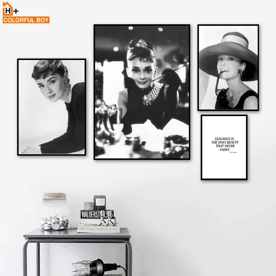 COLORFULBOY Wall Art Print Canvas Painting Audrey Hepburn Vintage Black White Photo Posters And Prints Wall Pictures Home Decor
COLORFULBOY Wall Art Print Canvas Painting Audrey Hepburn Vintage Black White Photo Posters And Prints Wall Pictures Home Decor