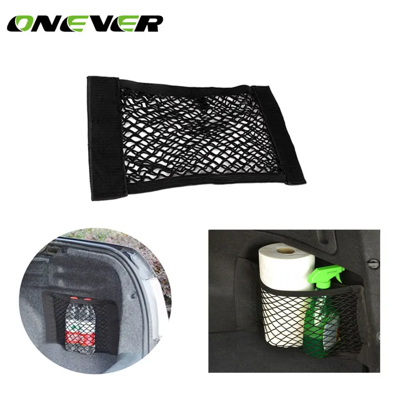 Onever Car Rear Trunk Storage Bag Fixing Mesh Trunk Elastic Pocket Net Bag Auto Storage Bag Cage Car Organizer
Onever Car Rear Trunk Storage Bag Fixing Mesh Trunk Elastic Pocket Net Bag Auto Storage Bag Cage Car Organizer
