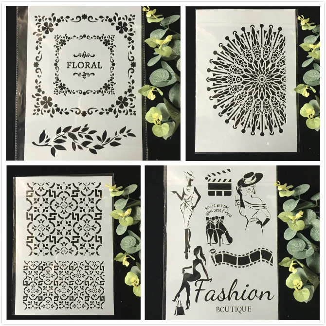 4Pcs/Pack A4 Circle Fashion Lady DIY Layering Stencils Wall Painting Scrapbook Coloring Embossing Album Decorative Template
4Pcs/Pack A4 Circle Fashion Lady DIY Layering Stencils Wall Painting Scrapbook Coloring Embossing Album Decorative Template