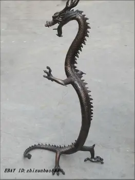 40" CHINESE HUGE Dragon Bronze Stand up Sculpture Statue Do old retro antique Retro bronze factory outlets (0405)
40" CHINESE HUGE Dragon Bronze Stand up Sculpture Statue Do old retro antique Retro bronze factory outlets (0405)