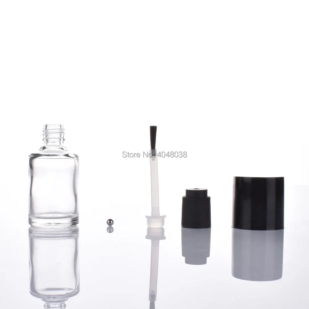 Transparent Nail Polish Bottle Various Shape Empty Refillable Glass Container with Brush Cosmetic Tools Nail Beauty Sample Test (3)