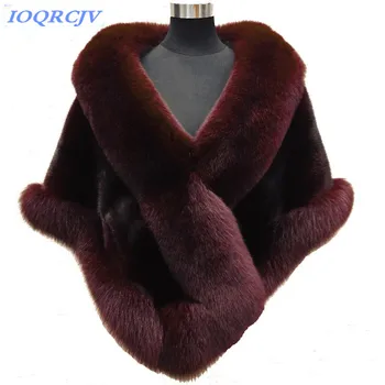 Faux Fur shawl coat for women 2018 autumn winter Mink fur cloak short overcoat sleeveless Fox collars female elegant tops N081
Faux Fur shawl coat for women 2018 autumn winter Mink fur cloak short overcoat sleeveless Fox collars female elegant tops N081