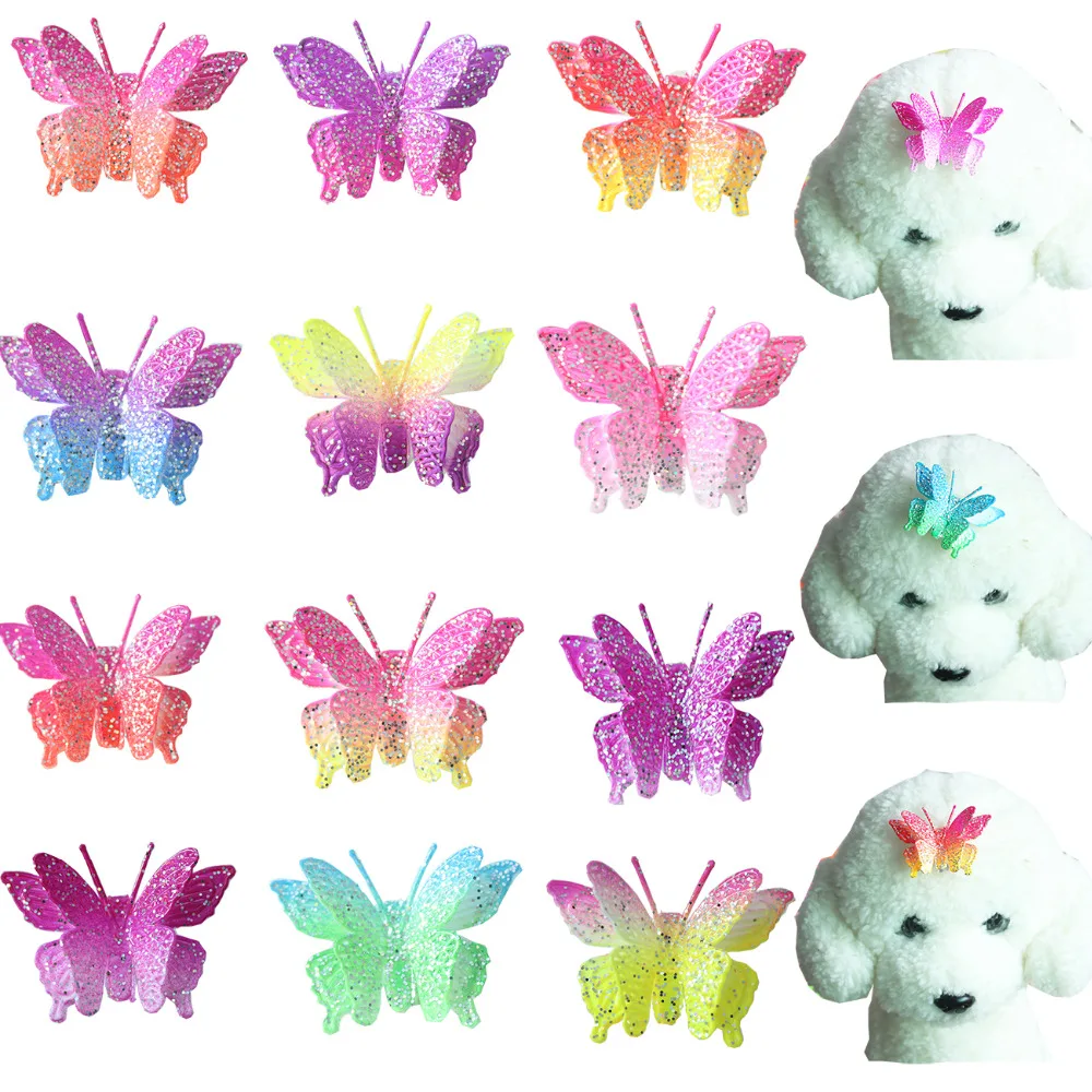 new 50pcs/lot Dog Pet Hair Clips alloy betterfly design With flash dog hair accessories pet grooming products
new 50pcs/lot Dog Pet Hair Clips alloy betterfly design With flash dog hair accessories pet grooming products