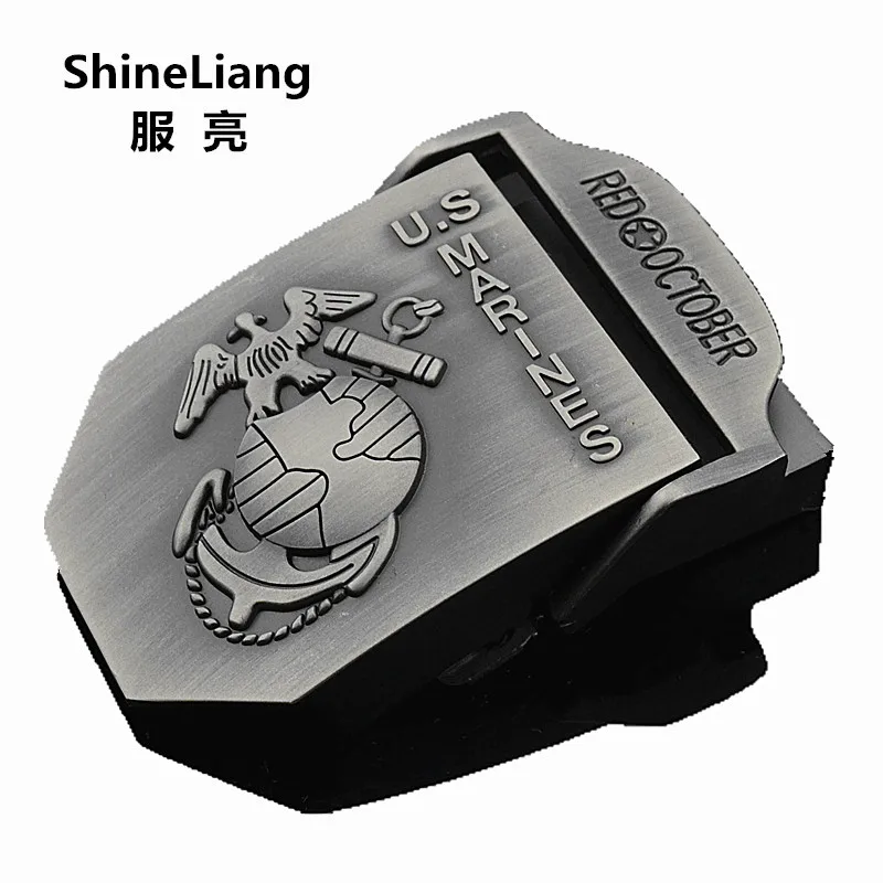 2018 Men's tactical belt buckle Alloy material U.S MARINES logo Suitable for Military Canvas Width 3.8CM Designer high quality
2018 Men's tactical belt buckle Alloy material U.S MARINES logo Suitable for Military Canvas Width 3.8CM Designer high quality