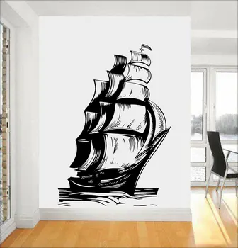 Nautical Home Decor Vintage Ship SailBoat Wall Decals Sail Ocean Marine Sea Waves Vinyl Sticker Living Room Interior Mural B-23
Nautical Home Decor Vintage Ship SailBoat Wall Decals Sail Ocean Marine Sea Waves Vinyl Sticker Living Room Interior Mural B-23