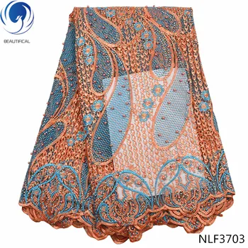 BEAUTIFICAL beaded lace fabric african lace fabric nigeria quality lace fabric with rhinestones for sewing 5yards/lot NLF37
BEAUTIFICAL beaded lace fabric african lace fabric nigeria quality lace fabric with rhinestones for sewing 5yards/lot NLF37