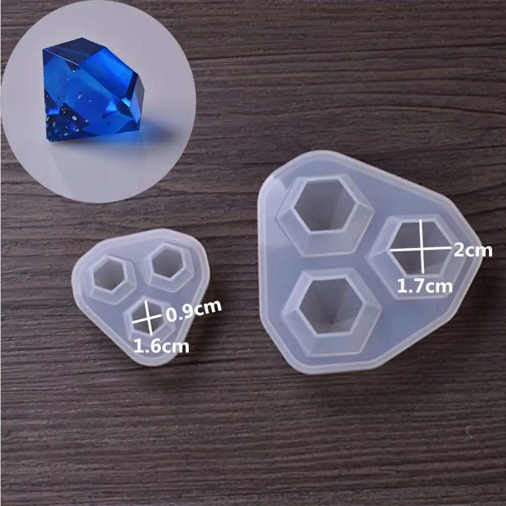 

3 In 1 Transparent Silicone Diamond Mold Decorative Craft DIY Cutting Shape Type Epoxy Resin Molds for Jewelry Making Tool