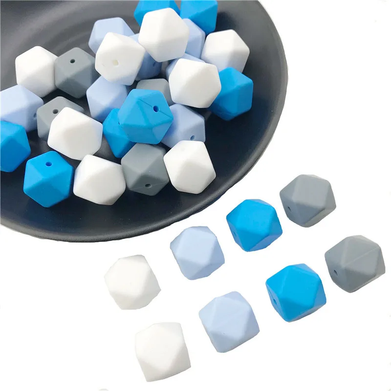 20Pcs Blue Series Silicone Geometric Hexagon Beads Teething DIY Necklace Accessories Nursing Material Baby Teethers Best Gifts
20Pcs Blue Series Silicone Geometric Hexagon Beads Teething DIY Necklace Accessories Nursing Material Baby Teethers Best Gifts
