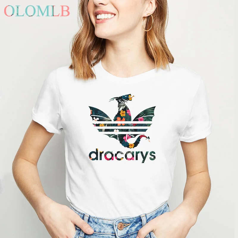 

Dracarys T Shirt for Women Summer Mother of Dragon Harajuku Camisetas Top Tees Game of thrones Tshirt Vogue Aesthetic Clothes