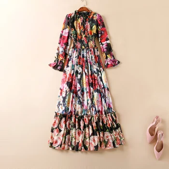 Women Maxi Dress 2019 High Quality Long Sleeve Floral Printed Elegant Dresses Casual Beach Dress NP0339N
Women Maxi Dress 2019 High Quality Long Sleeve Floral Printed Elegant Dresses Casual Beach Dress NP0339N