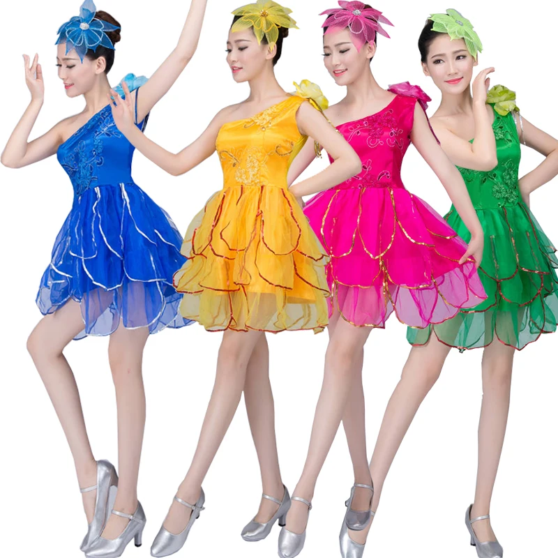 5 Colors Lady Girls Ballroom Jazz dancewear costumes women latin hip hop Performance stage dancing dress outfits S-XXXL | Тематическая