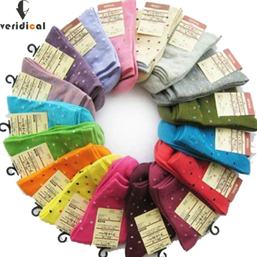 VERIDICAL 10pair Fashion Quality Women's Socks Dot Socks Cute Candy Dots Spring Summer Winter Style Ankle Sock Chausettes Femme
VERIDICAL 10pair Fashion Quality Women's Socks Dot Socks Cute Candy Dots Spring Summer Winter Style Ankle Sock Chausettes Femme