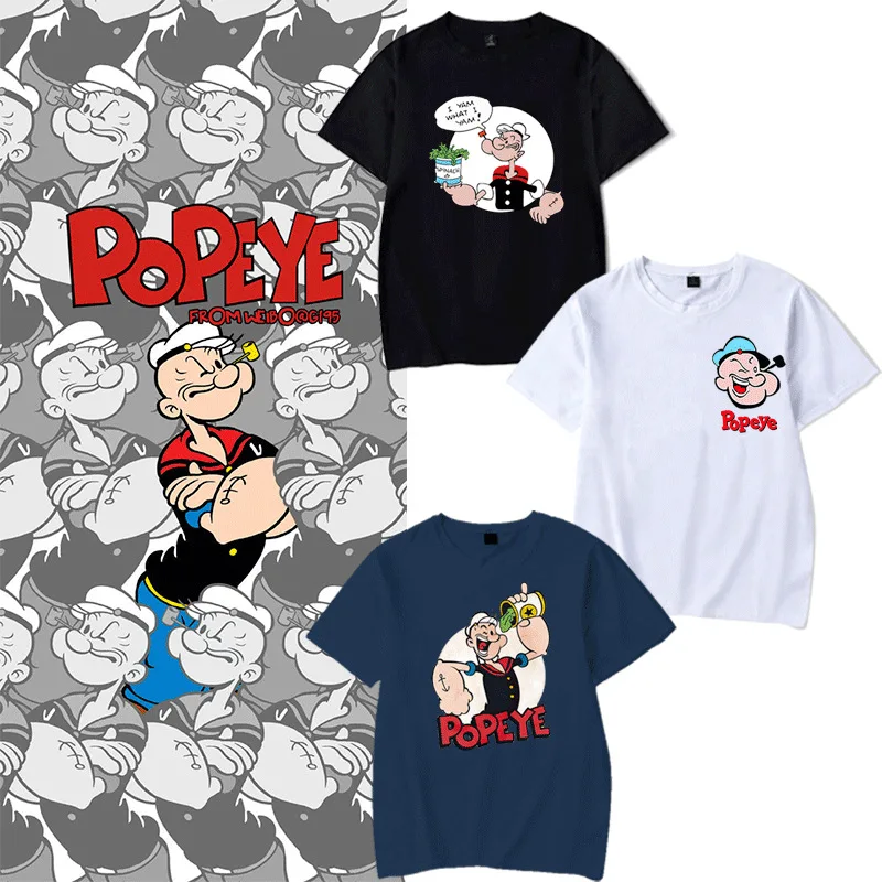 Popeye American Manga T-Shirt Cute Couple Short-sleeved Tops 2019 O Neck Streetwear Hip Hop Tops Summer Style Short Sleeve
Popeye American Manga T-Shirt Cute Couple Short-sleeved Tops 2019 O Neck Streetwear Hip Hop Tops Summer Style Short Sleeve