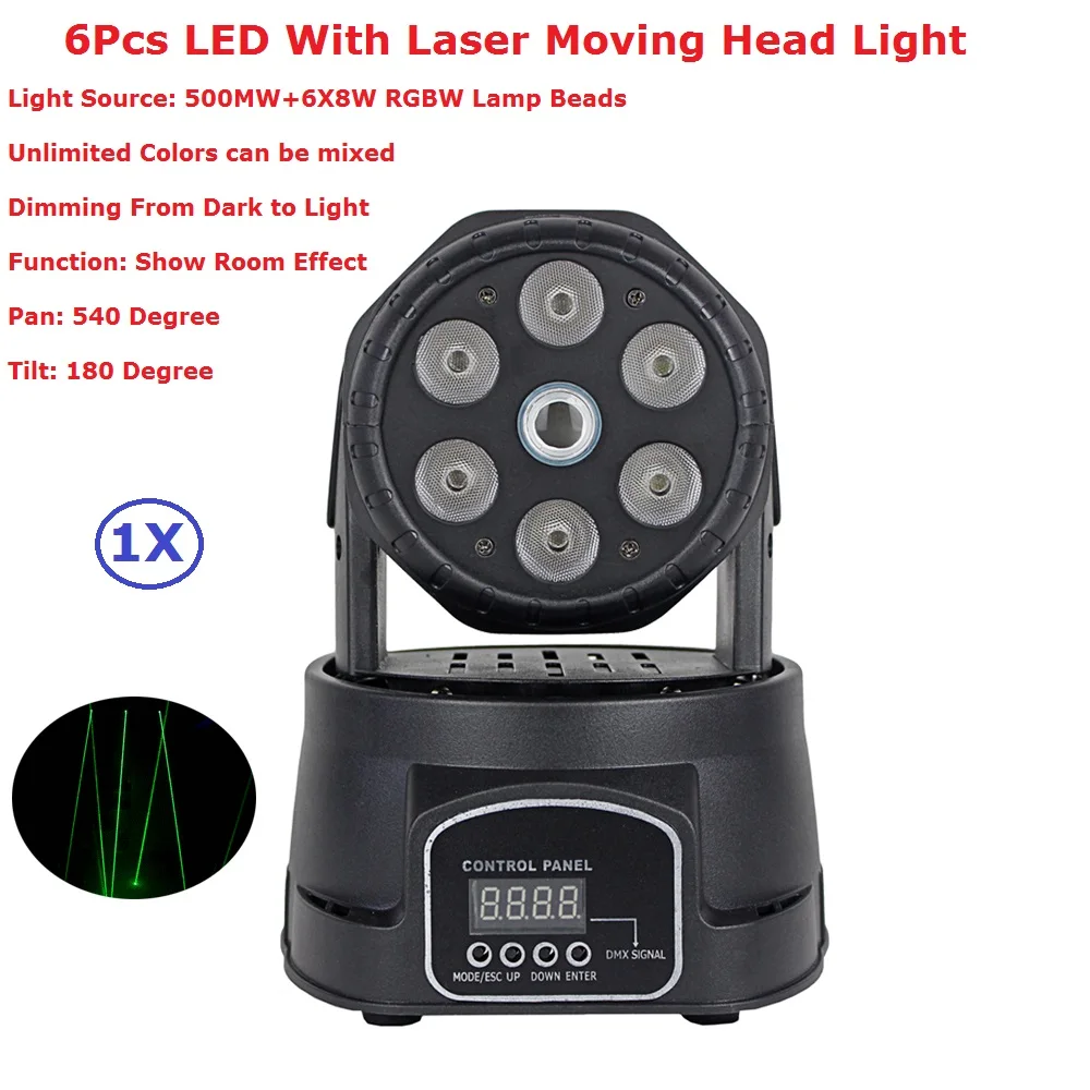 1XLot Wash & Laser 2 в 1 Светодиодные подвижные головные фонари высокого качества 6X8W RGBW 4 в 1 светодиодсветодиодный подвижные головные фонари с 16/11 каналами DMX
1XLot Wash & Laser 2 в 1 Светодиодные подвижные головные фонари высокого качества 6X8W RGBW 4 в 1 светодиодсветодиодный подвижные головные фонари с 16/11 каналами DMX