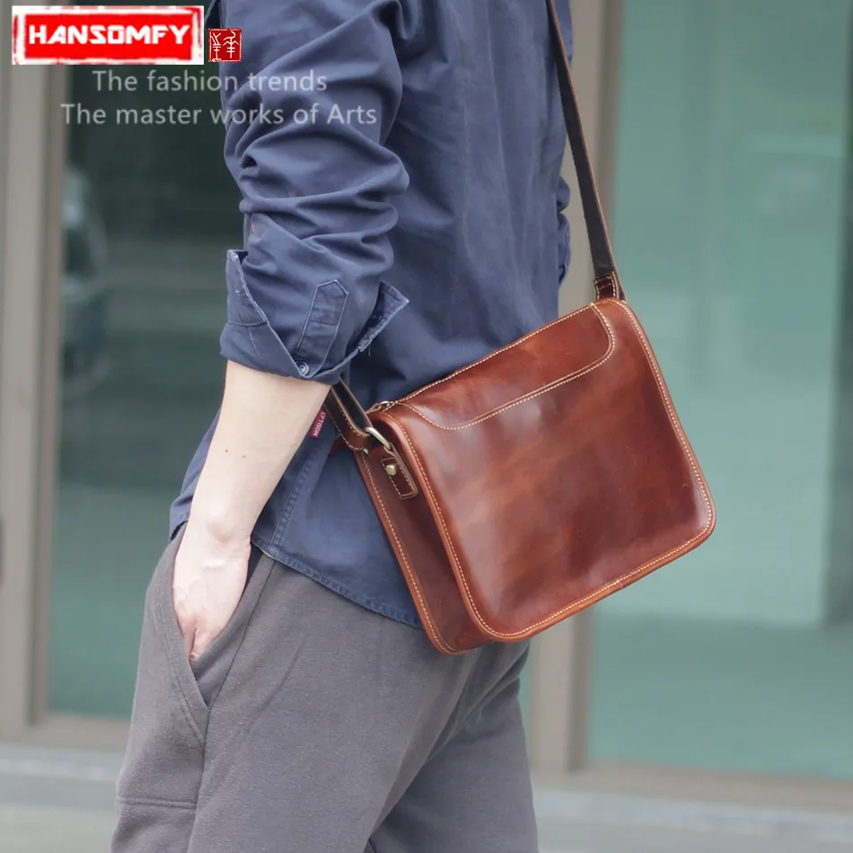 BJYL New Men shoulder bag Genuine leather briefcase messenger bag first layer cowhide Retro handbag male crossbody IPAD Bags
BJYL New Men shoulder bag Genuine leather briefcase messenger bag first layer cowhide Retro handbag male crossbody IPAD Bags