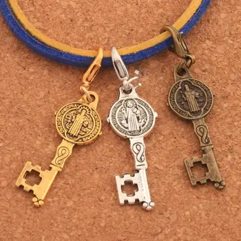 Saint Medal Cross Key Lobster Claw Clasp Charm Beads 12.5x46.5mm 100PCS zinc alloy Bronze Jewelry DIY C1640
Saint Medal Cross Key Lobster Claw Clasp Charm Beads 12.5x46.5mm 100PCS zinc alloy Bronze Jewelry DIY C1640