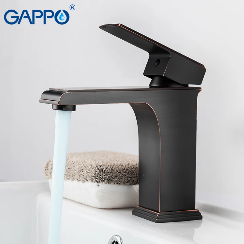 

GAPPO Basin Faucets black waterfall faucet basin sink mixer water taps bathroom sink mixers deck mounted Faucet