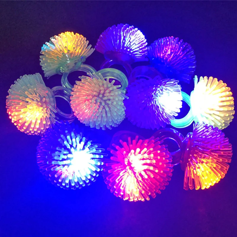 Hot selling 50pcs/lot Fashion Soft Jelly Led Finger Ring Glow Light Toys For Holiday Party Wedding Christmas Club Supply | Дом и сад