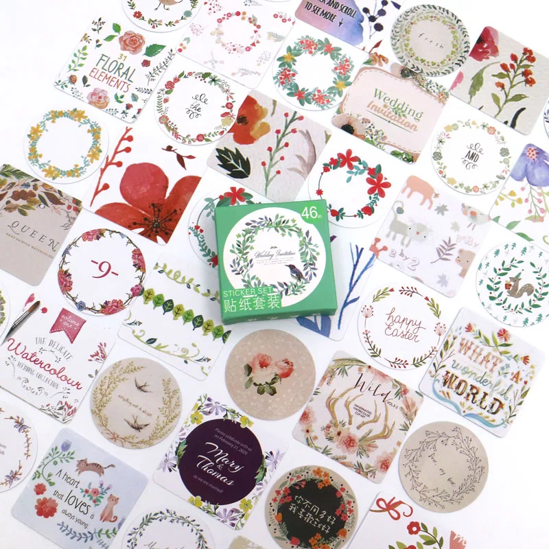 Creative Flower Paper Sticker Decoration DIY Diary Scrapbooking Planner Gift Packing Seal Kawaii Stationery 46pcs/box
Creative Flower Paper Sticker Decoration DIY Diary Scrapbooking Planner Gift Packing Seal Kawaii Stationery 46pcs/box
