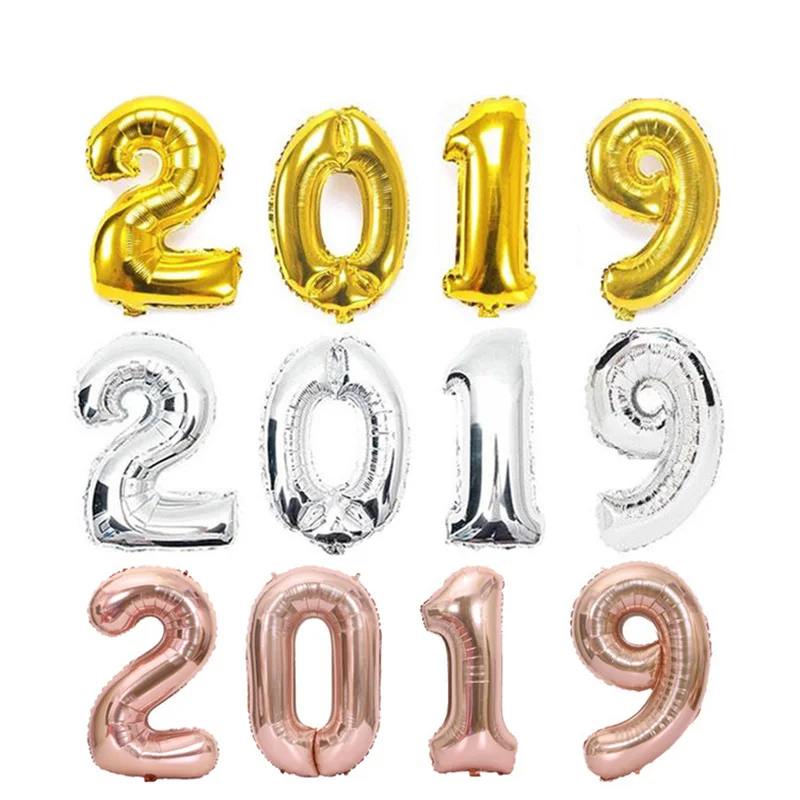 4pcs 2019 Number Foil Balloons Rose gold Digit Air Globos New Year Christmas Decorations Event Party Supplies
4pcs 2019 Number Foil Balloons Rose gold Digit Air Globos New Year Christmas Decorations Event Party Supplies