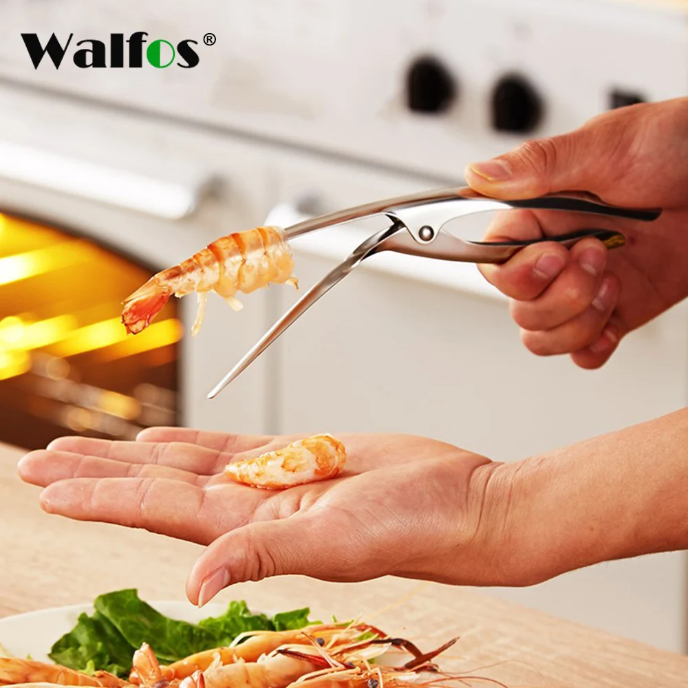 WALFOS Prawn Peeler Stainless Steel Shrimp Prawn Deveiner Peel Device Creative Kitchen Cooking Seafood Tools Kitchen Gadgets
WALFOS Prawn Peeler Stainless Steel Shrimp Prawn Deveiner Peel Device Creative Kitchen Cooking Seafood Tools Kitchen Gadgets