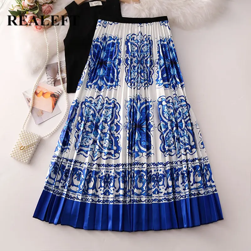 REALEFT Women Floral Printed Vintage Pleated Long Skirt 2019 New Arrival High Waist Harajuku Tulle A-Line Mid-Calf Skirts Ladies
REALEFT Women Floral Printed Vintage Pleated Long Skirt 2019 New Arrival High Waist Harajuku Tulle A-Line Mid-Calf Skirts Ladies