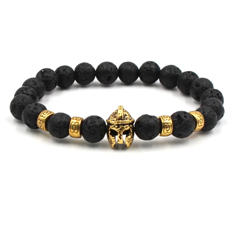 Natural Stone Bracelet Black Lava Knight Helmet Men's Bracelets Howlite Goldstone pulseras bransoletki
Natural Stone Bracelet Black Lava Knight Helmet Men's Bracelets Howlite Goldstone pulseras bransoletki