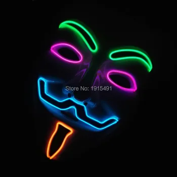 New Design Cool Shiny Novelty Lighting LED Neon Mask Glittery Sound Active EL wire Mask as Role Play Party,Ball Party Decoration
New Design Cool Shiny Novelty Lighting LED Neon Mask Glittery Sound Active EL wire Mask as Role Play Party,Ball Party Decoration