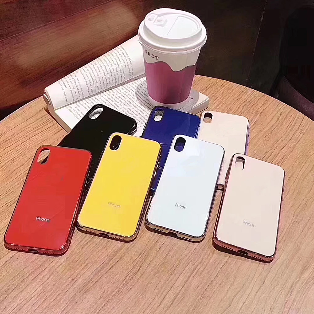 luxury Plating glass Case for iPhone 7 case for iPhone xr Case 6 8 plus Back Logo Case Tempered Glass for iPhone XS MAX Cover
luxury Plating glass Case for iPhone 7 case for iPhone xr Case 6 8 plus Back Logo Case Tempered Glass for iPhone XS MAX Cover
