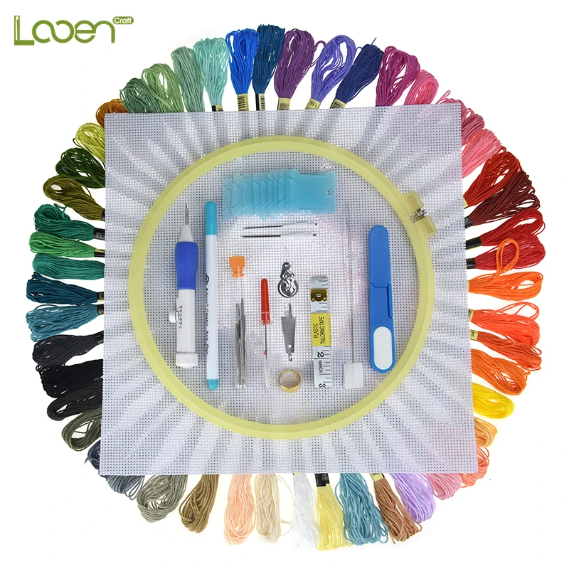 50 Pcs Magic Embroidery Pen Set With Embroidery Hoop Stitching Punch Pen Mix Threads Sewing Accessories For Women DIY Tools
50 Pcs Magic Embroidery Pen Set With Embroidery Hoop Stitching Punch Pen Mix Threads Sewing Accessories For Women DIY Tools