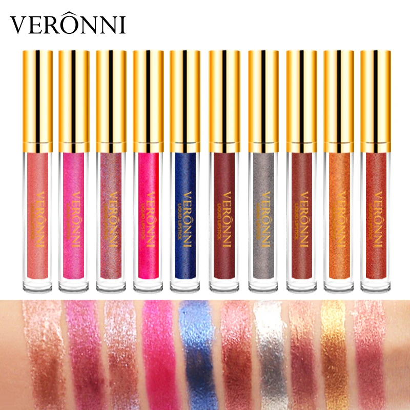 VERONNI Batom Matte Liquid Lip Gloss Tint Waterproof Make up Cosmetic LipGloss tube Beauty Glitter Lip stick kit Long Lasting
VERONNI Batom Matte Liquid Lip Gloss Tint Waterproof Make up Cosmetic LipGloss tube Beauty Glitter Lip stick kit Long Lasting