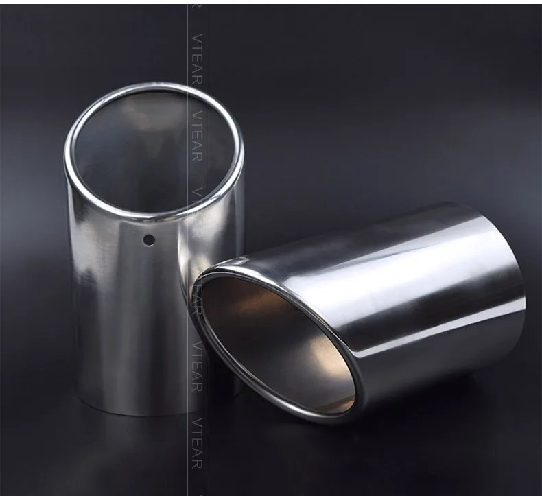 For Honda Accord 7th 2003-2007 Chrome Stainless Steel Tail Round Exhaust Pipe