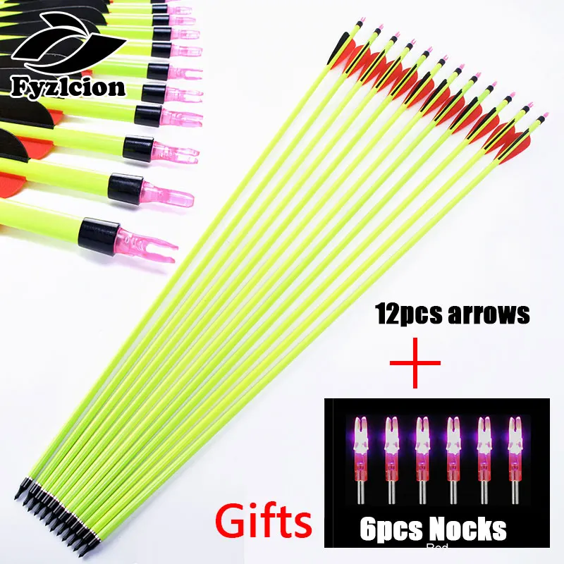 12pcs Hunting Compound & Recurve Bow Archery 30 inch Spine 500 Carbon Arrow Bolts r+6pcs Lighted Arrow Tail Nocks
12pcs Hunting Compound & Recurve Bow Archery 30 inch Spine 500 Carbon Arrow Bolts r+6pcs Lighted Arrow Tail Nocks