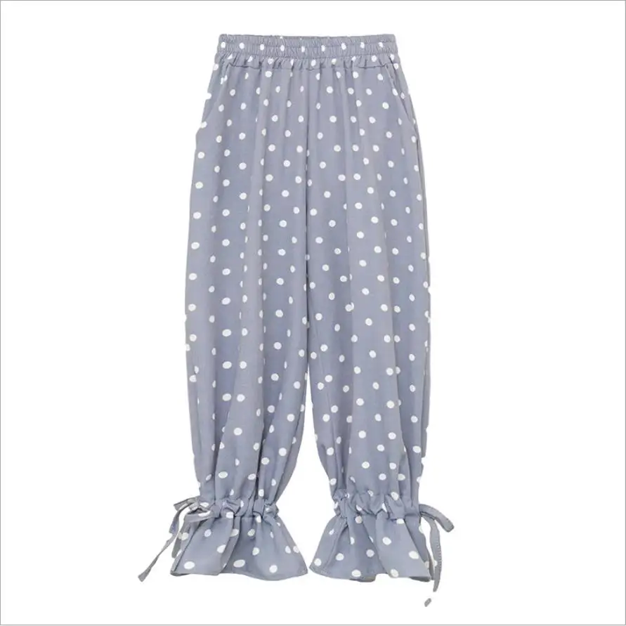 2019 polka-dot wide-leg pants female high waist drooping trousers summer pants loose thin retro straight bloomers
2019 polka-dot wide-leg pants female high waist drooping trousers summer pants loose thin retro straight bloomers