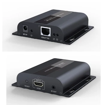 

LKV383 HDbitT HDMI Extender Full HD Up to 120m HDbitT HDMI 1080P Extender with IR LAN Repeater over RJ45 Cat5e/Cat6 LKV383