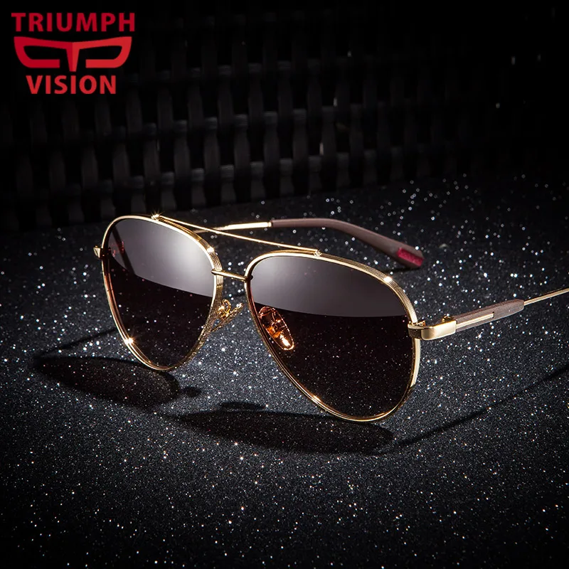 TRIUMPH VISION Gradient Polarized Sunglasses Men Women Brand Designer New Oculos Shades Male Fashion Brown Sun Glasses
TRIUMPH VISION Gradient Polarized Sunglasses Men Women Brand Designer New Oculos Shades Male Fashion Brown Sun Glasses