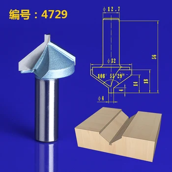 1pcs 12.7*32*4mm Door and cabinet decorative knife,V-groove slotting knife woodworking fluting milling cutter 4729
1pcs 12.7*32*4mm Door and cabinet decorative knife,V-groove slotting knife woodworking fluting milling cutter 4729