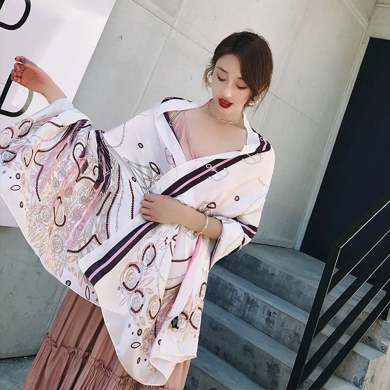 long size spring women scarves fashion silk scarf soft geometry print Shawl & Wrap Luxury Brand
long size spring women scarves fashion silk scarf soft geometry print Shawl & Wrap Luxury Brand