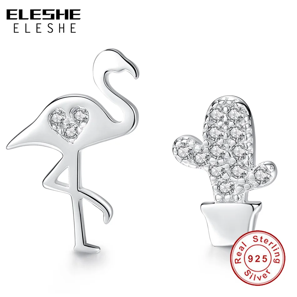 ELESHE 925 Sterling Silver Goose Cactus Stud Earrings For Women Dazzling Crystal Zircon Earrings Original Irregular Jewelry Gift
ELESHE 925 Sterling Silver Goose Cactus Stud Earrings For Women Dazzling Crystal Zircon Earrings Original Irregular Jewelry Gift