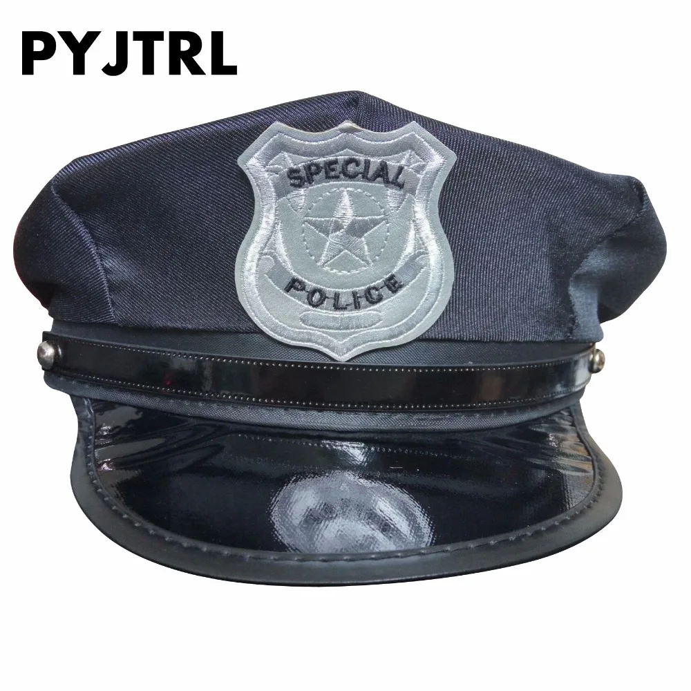 Image PYJTRL Police Hat Hats Cap Uniform Temptation Octagonal Ds Costumes Military Hats Sailor Hat Army Cap DS190M