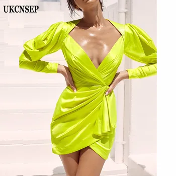 UKCNSEP New Women Dress Sexy Pleated Long Sleeve Ruffles Irregular Hem Mini Dress Evening Party Dress Women 2020
UKCNSEP New Women Dress Sexy Pleated Long Sleeve Ruffles Irregular Hem Mini Dress Evening Party Dress Women 2020